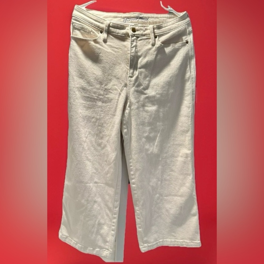 Universal Thread Women Wide Leg White Cream Jeans Size 12